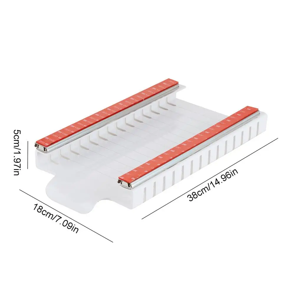 

Refrigerator Storage Bag Rack Food Safe Zip Pocket Storage Tray Self Adhesive Shelf Kitchen Hanging Storage Clip Organizer