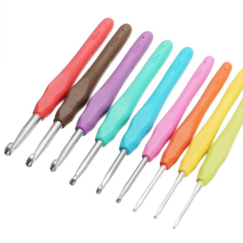 9 шт./компл. новая подушка сцепление крючком Крючки Клевер спицы 2 0 6 мм алюминий