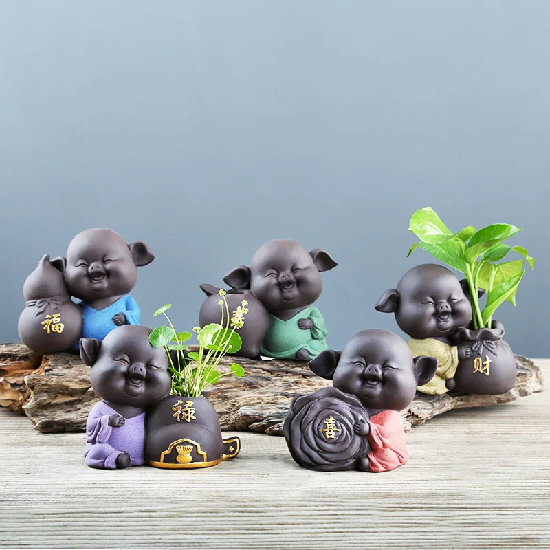 Ручная работа китайский счастливый удача свинья пять благословений домашний