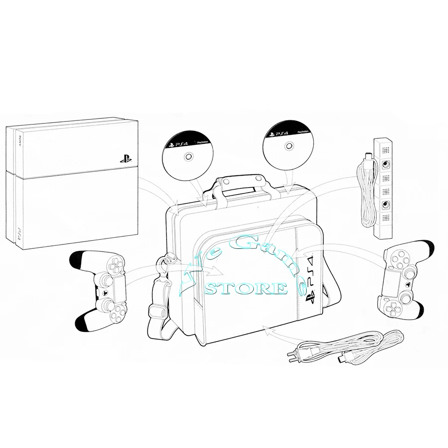 Чехол для PS4 Slim консоль дорожная сумка игровая станция PS 4 аксессуары ручная Sony