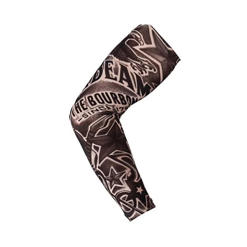 1 шт. татуировки рукава УФ крутые Велоспорт Бег руки теплые спортивные эластичные