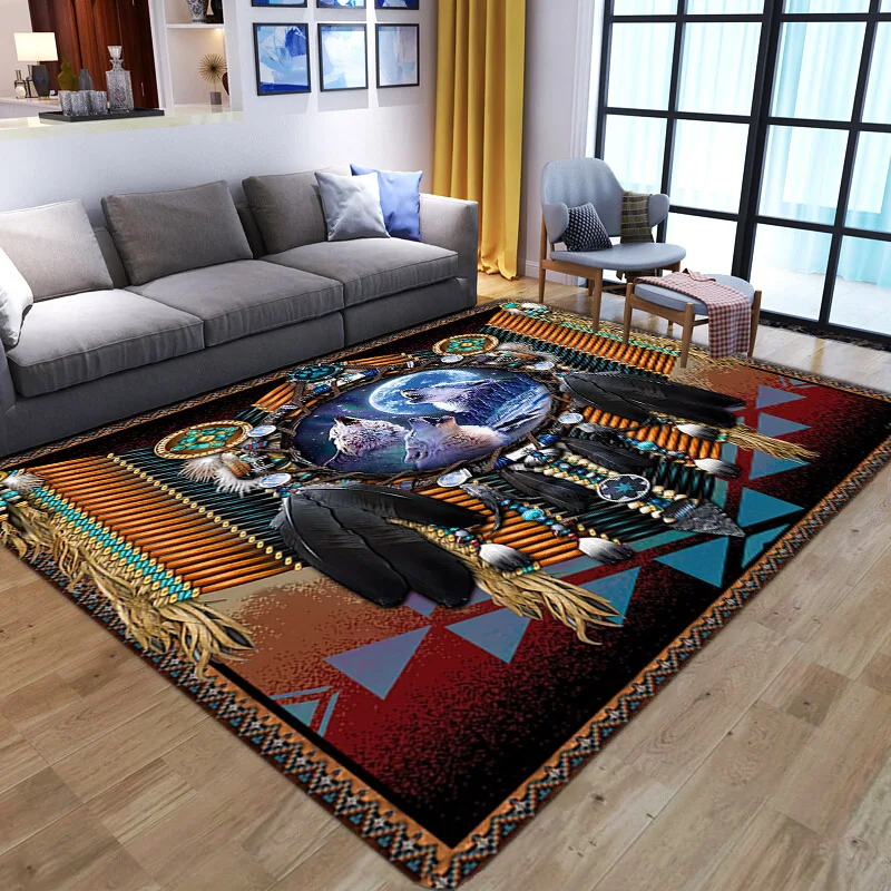 

Classic Retro Bohemia Luxurious Noble Floor Mat Door Mat Anti-slip Mat Carpet Bedroom Living Room Home Decoration