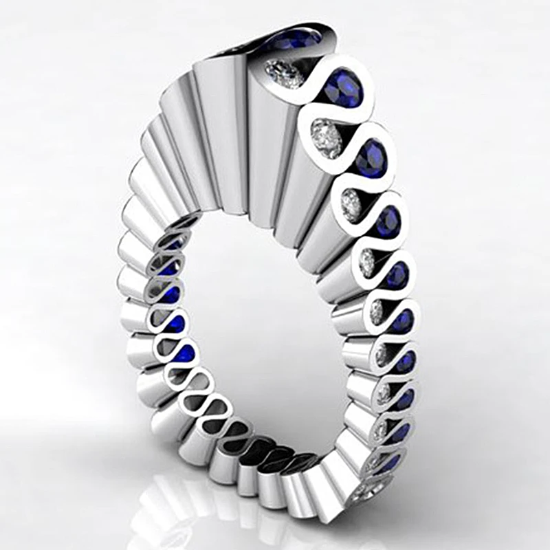 Модные крученые Многослойные кольца для женщин серебряный цвет современный