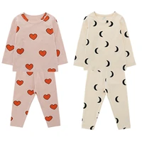 girl outfits toddler kids baby boy girl clothes winter long sleeve love moon print pajamas sleepwear tops pants outfits sets