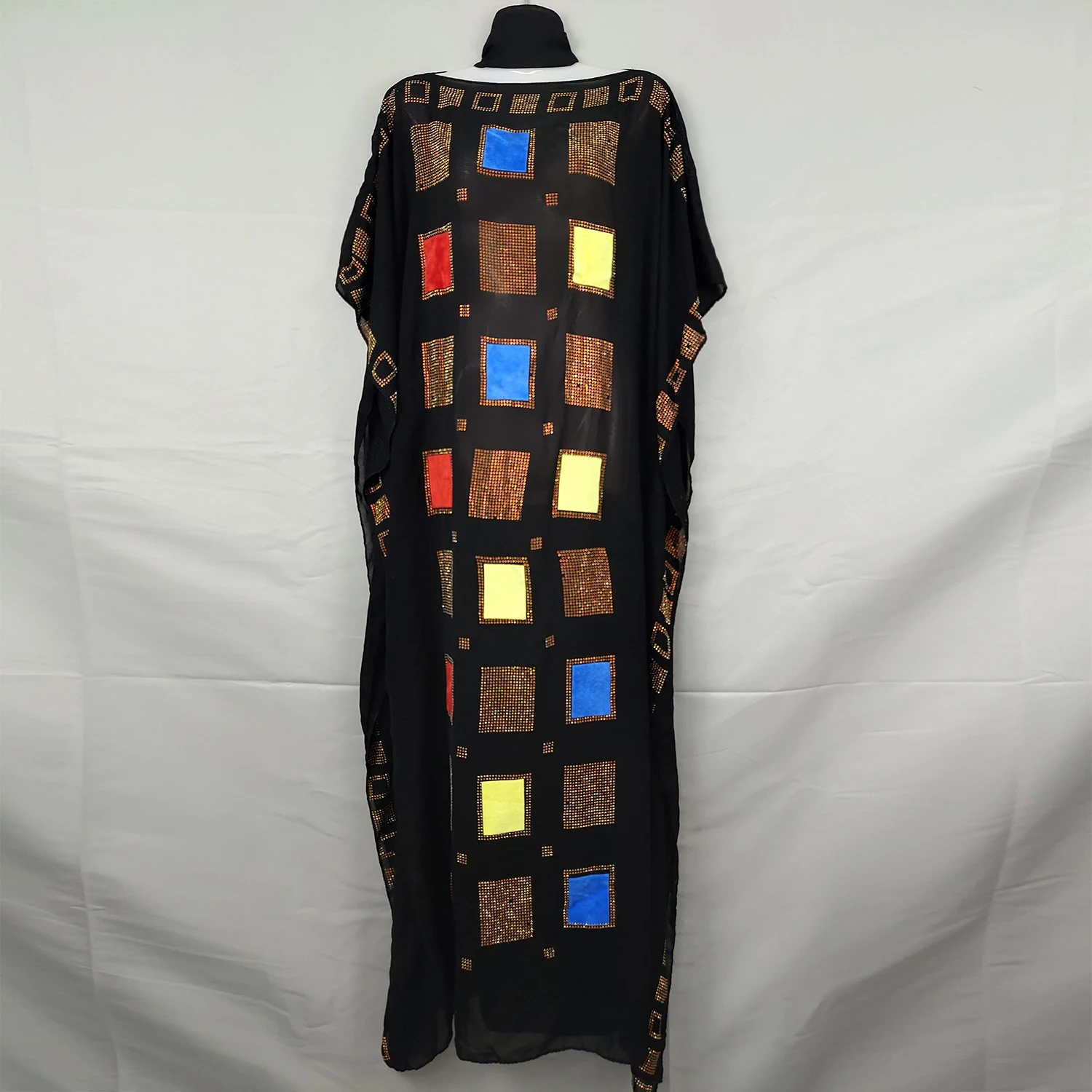 

Latest African Dresses Kaftan Abaya Clothes Colorful Velvet Fashion Diamond Boubou Cotton Turban Long Dress For Lady PZ01