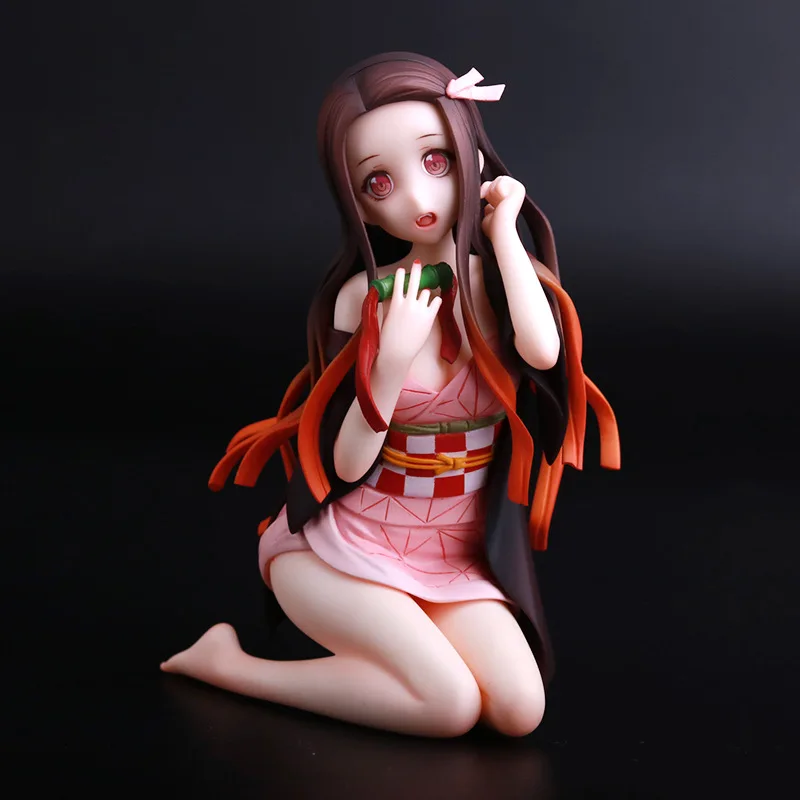 

Anime Demon Slayer Figures Kamado Nezuko Green Bamboo Girl Detachable Kimono Kneeling 12cm PVC Birthday Collection Toy for Gift