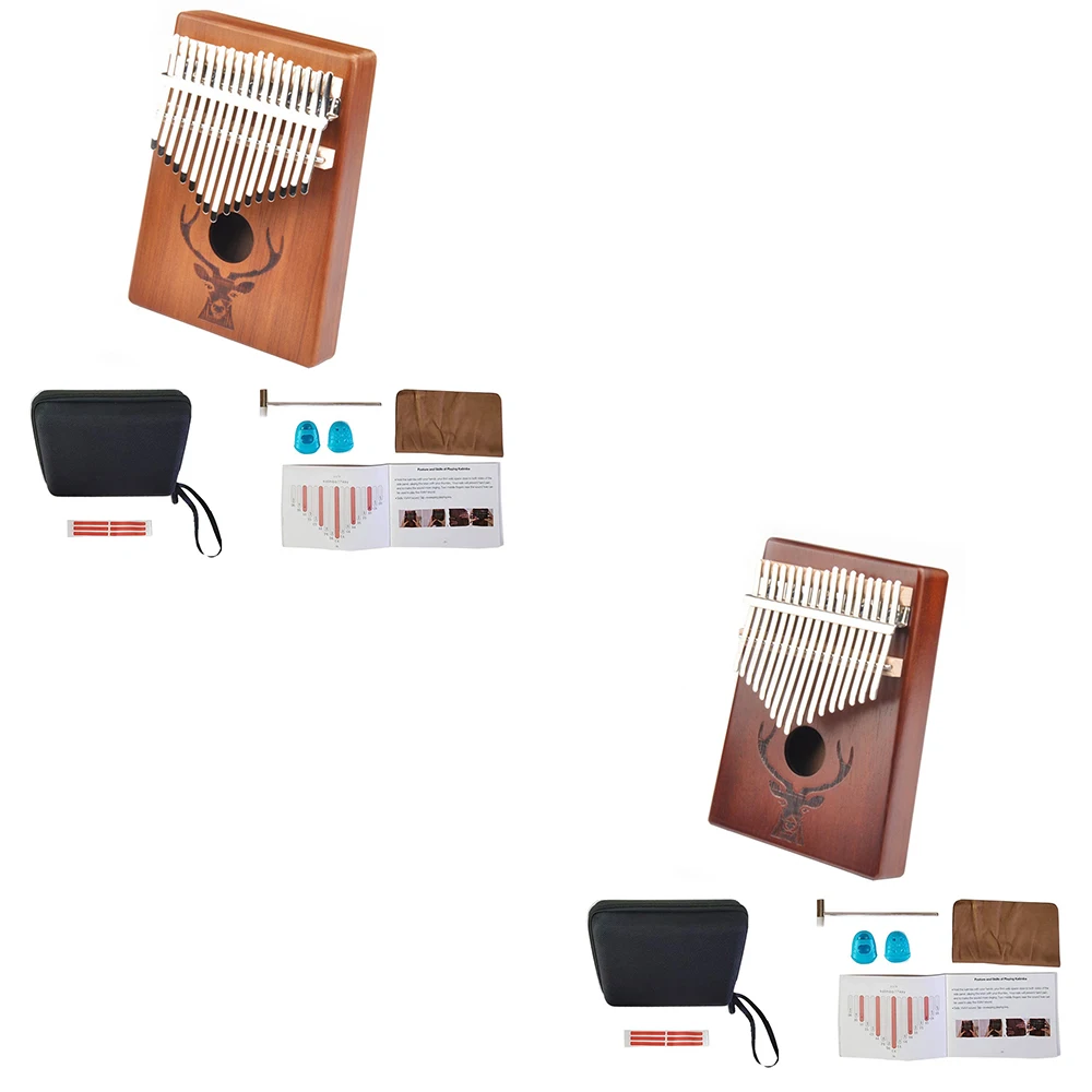 

17-Tone Portable Kids Thumb Piano Beginner Finger Piano Instrument Toy Finger Piano With Instruction And Tuning Hammer Gift