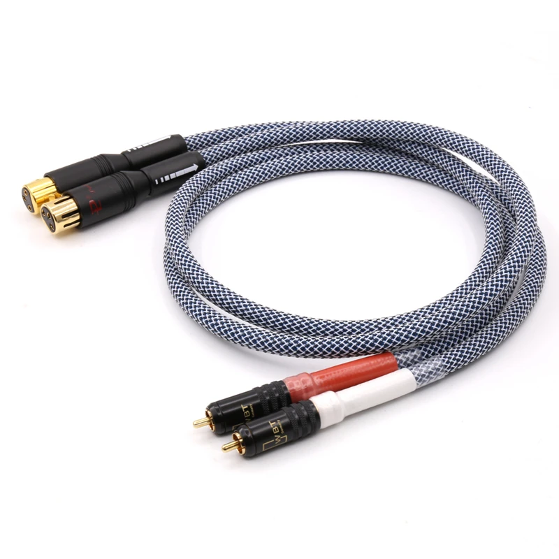 Hi end SQ 88B с серебряным покрытием соединительный кабель разъемом кабеля RCA штекер