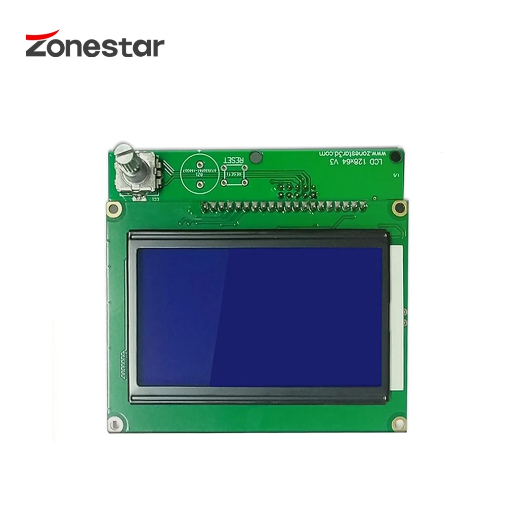 ZONESTAR ЖК 12864 ЖК-кабель ЖК-дисплей модуль 128x64 точки синий экран подсветка для ZRIB RAMPS Arduino Mega