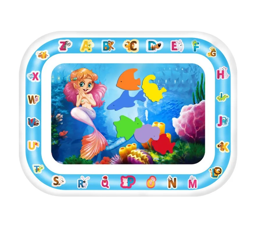 I 65x50cm Детский Надувной потрепанный коврик, многофункциональный водный игровой коврик, креативный, для занятий малыша, сенсорная стимуляция, подушка для ползания, детская игрушка - Цвет: I 65x50cm