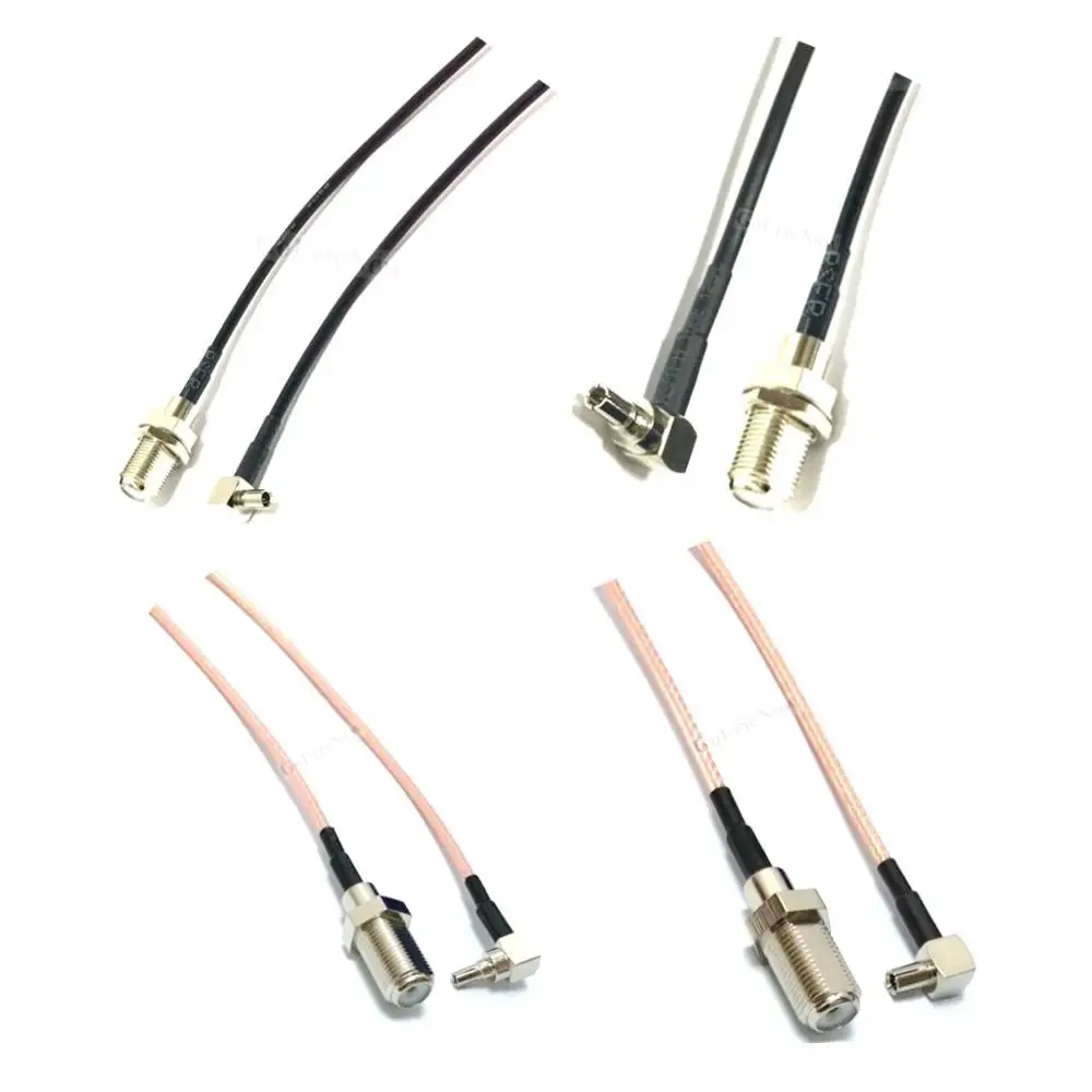1 шт. радиочастотный коаксиальный кабель с разъемом F для CRC9/TS9 прямой угол обжима