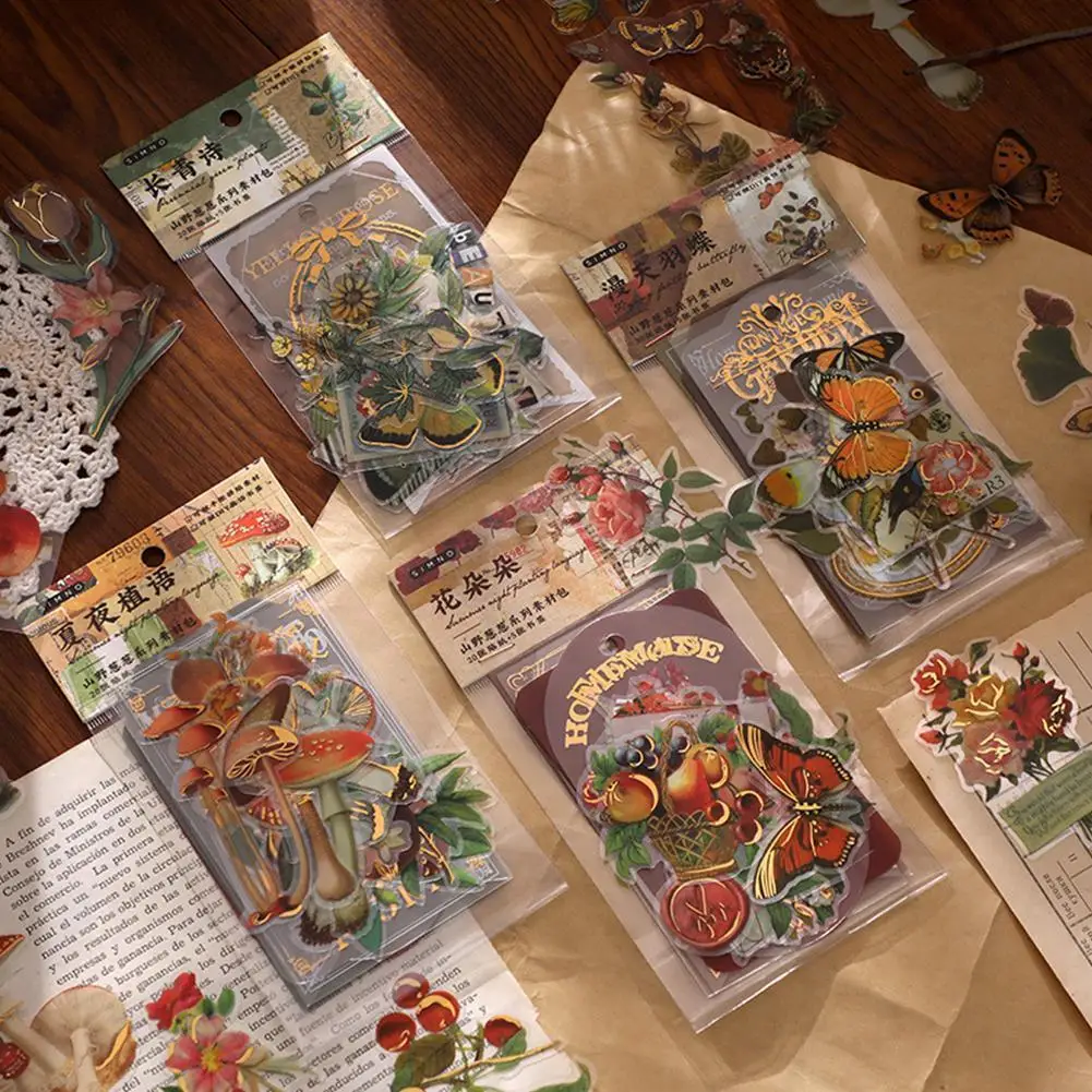 

Flowers Printed Self-adhesive Sticker Scrapbooking Diy Craft Stickers Stationery For School Office Supply Y1i6