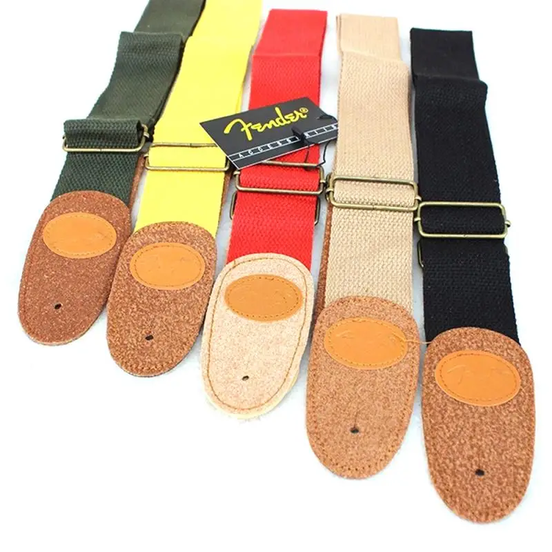 einstellbare gitarre schulter gurt gürtel woven baumwolle gitarre gurt mit leder enden für elektrische gitarre elektrische bass rhythmus gui