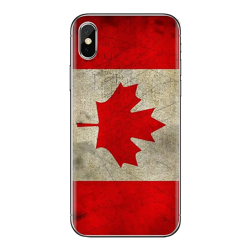 For iPhone XS Max XR X 4 4S 5 5S 5C SE 6 6S 7 8 Plus Samsung Galaxy J1 J3 J5 J7 A3 A5 Canada Canadian Flag CA Banner Phone Cases |