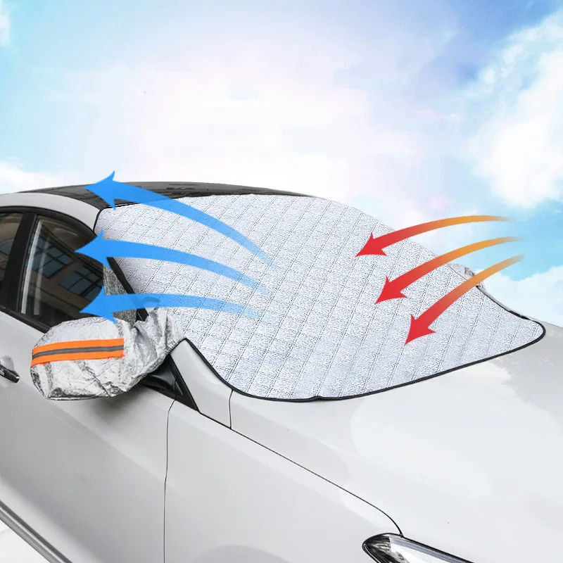 

Car Cover Car Snow Cover Windshield Sunshade Outdoor Waterproof Anti Ice Frost Auto Protector Winter Automobiles Exterior Cover