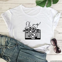 t shirt aesthetic floral camera tshirt camiseta trendy women graphic boho photography top tee shirt