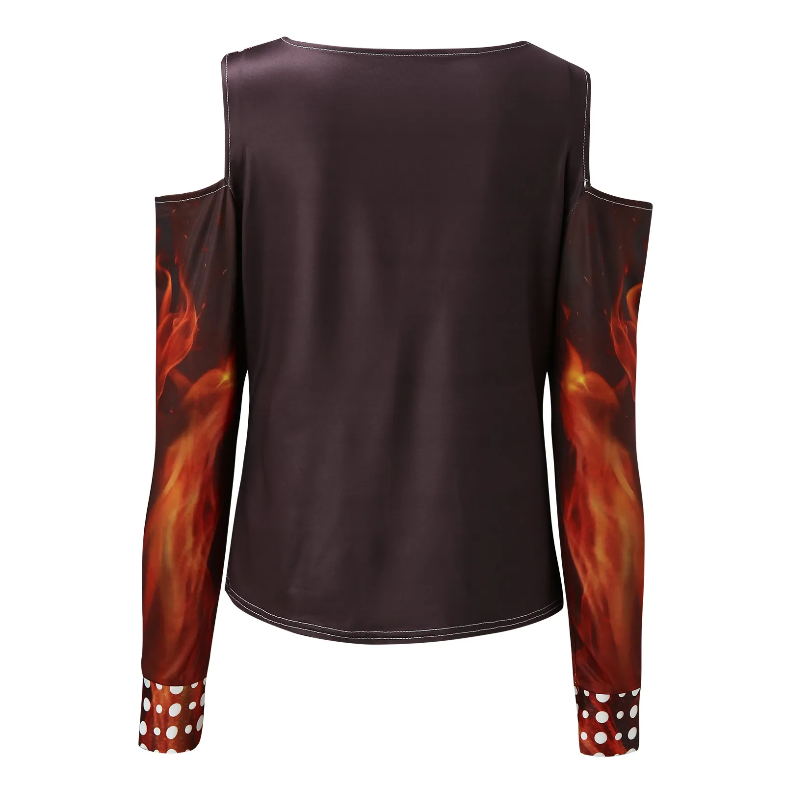 

2021 Women Sexy Lace Cold Shoulder Shirts Tops Rose Print Y2K Ladies Long-Sleeve V Neck Tee Shirt Fashion Casual Loose Clothing
