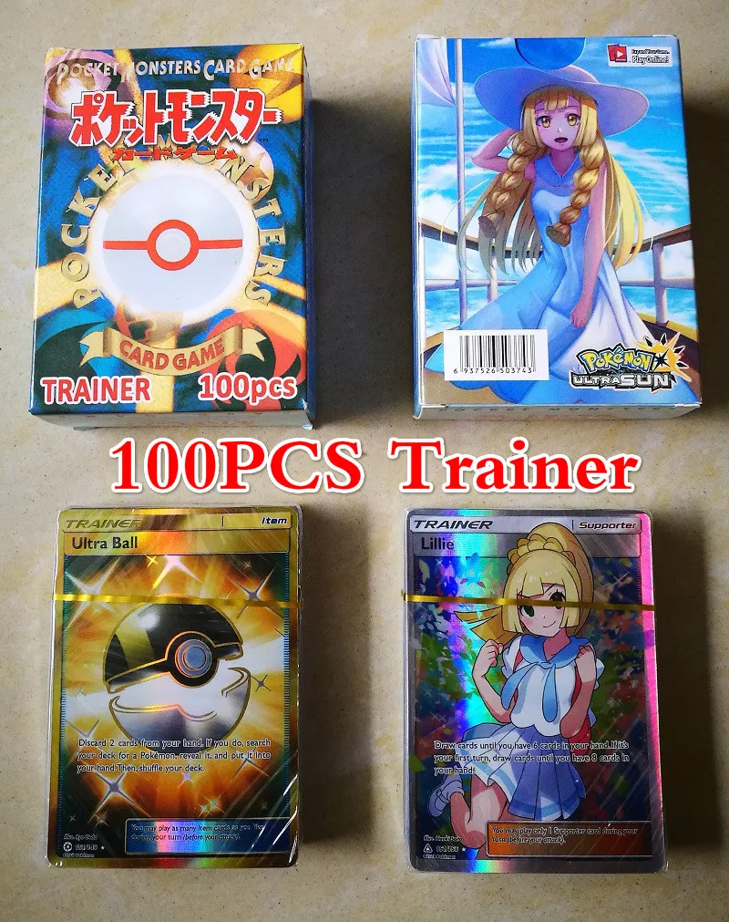 100 шт./компл. Pokemon TAKARA TOMY тренер GX EX GA боевые игрушки хобби Коллекционные вещи игра Коллекция аниме-открытки для детей
