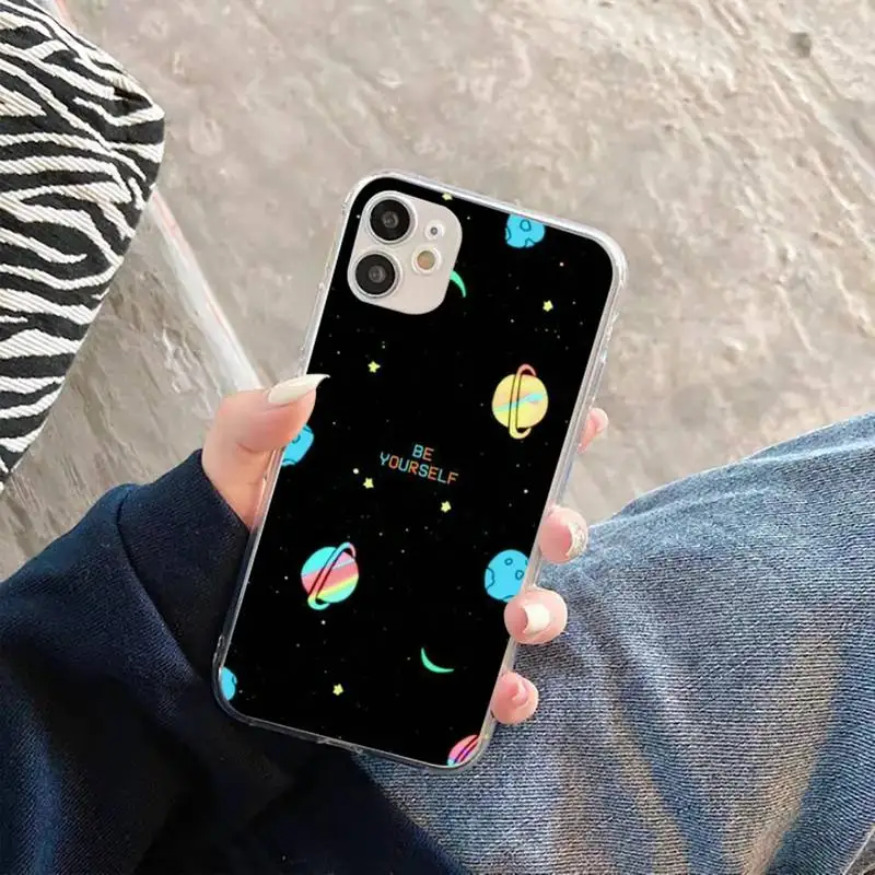 

Space Planet Stars Moon Phone Cases Transparent soft For iphone 5 5s 5c se 6 6s 7 8 11 12 plus mini x xs xr pro max