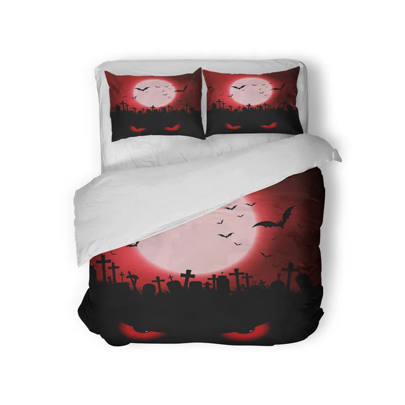 Забавный набор постельного белья с изображением тыквы на Хеллоуин дерева