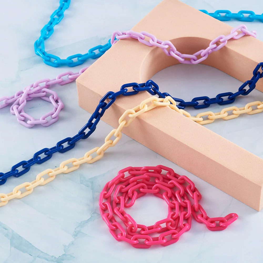 10 нитей пластиковые кабельные цепи звенья для DIY ювелирных изделий браслетов
