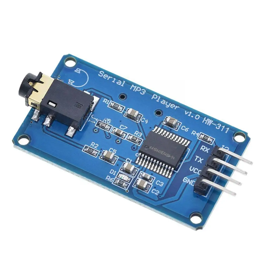 

MP3 module UART Control MP3 Player with Headphone Output Module Speaker Card Micro Speaker SD for Arduino Sound G7K9