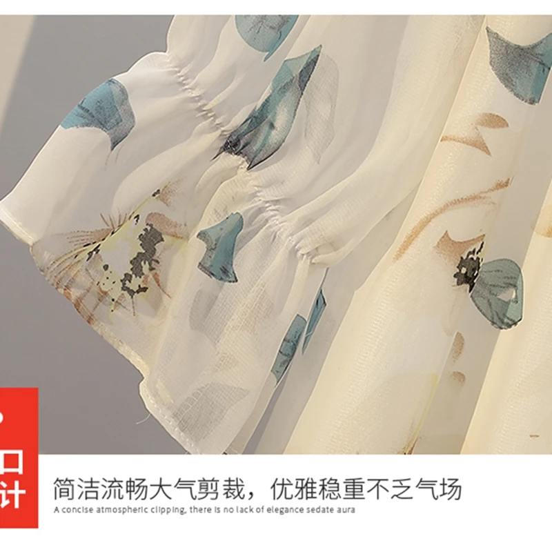 

Plus Size L-4XL Fashion Shorts Suit Women 2021 Summer Floral Print Chiffon Shirt High Waist Shorts Two-Piece Suit