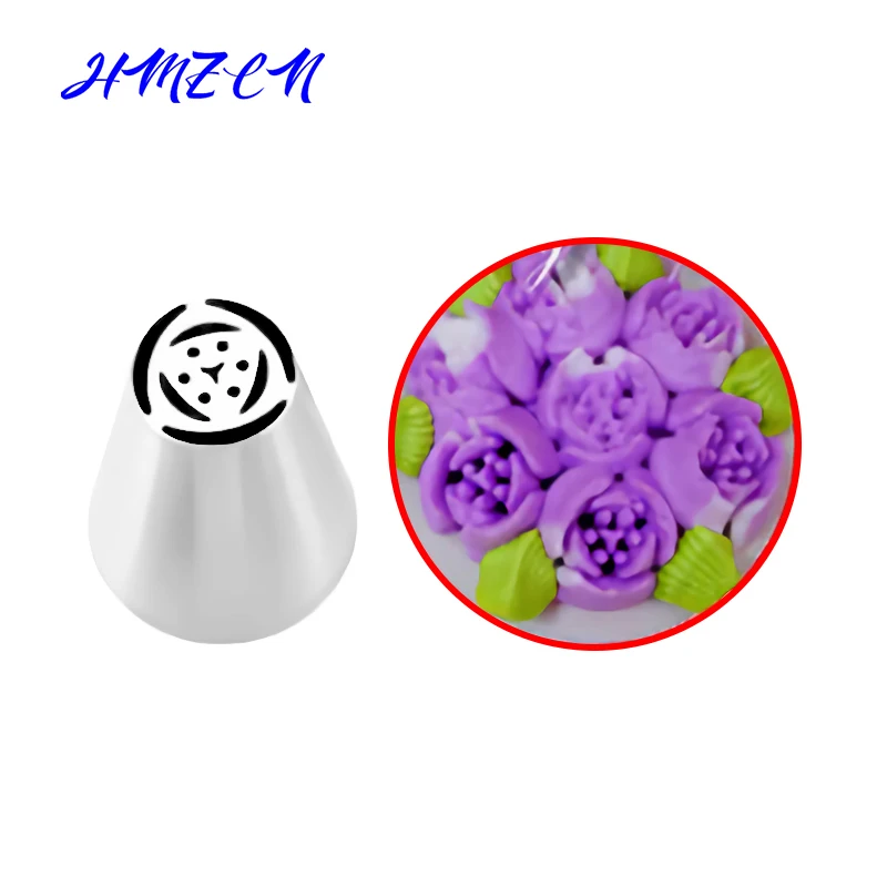 

HMZCN Cream Icing Nozzles Stainless Steel Pastry Fury Decoration Cupcake Head Cake Decorating Tools Pastry Tools pasteleria 1PCS