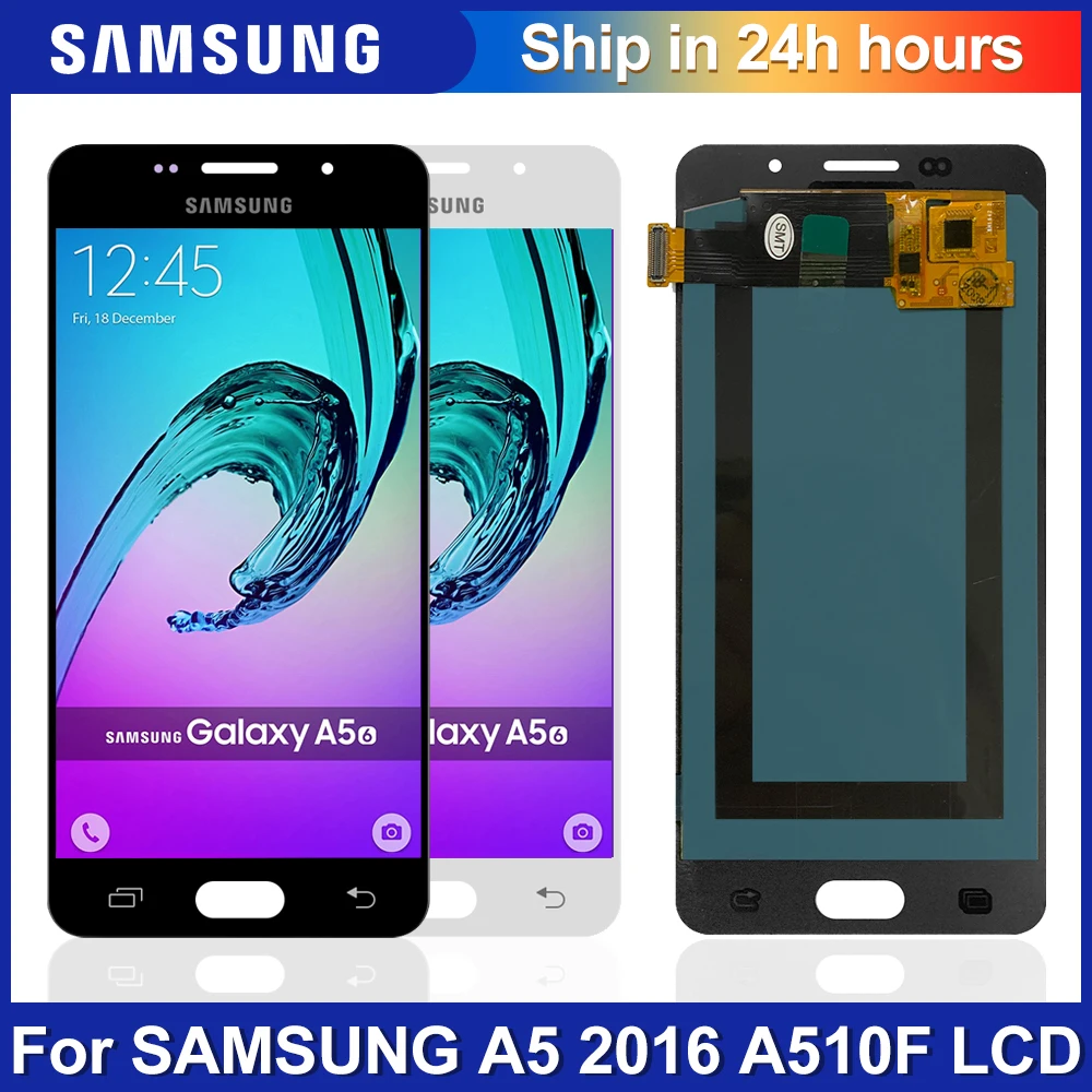 Оригинальный Super AMOLED ЖК-дисплей 5 2 дюйма для Samsung Galaxy A5 2016 A510F A510M A510FD A510 с сенсорным