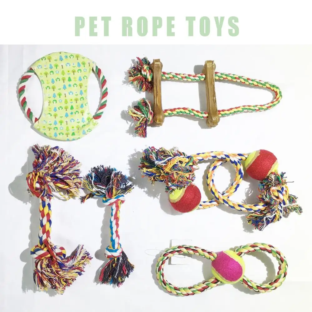 Хлопковая веревка для питомцев WH большая и средняя Экологически чистая игрушка с