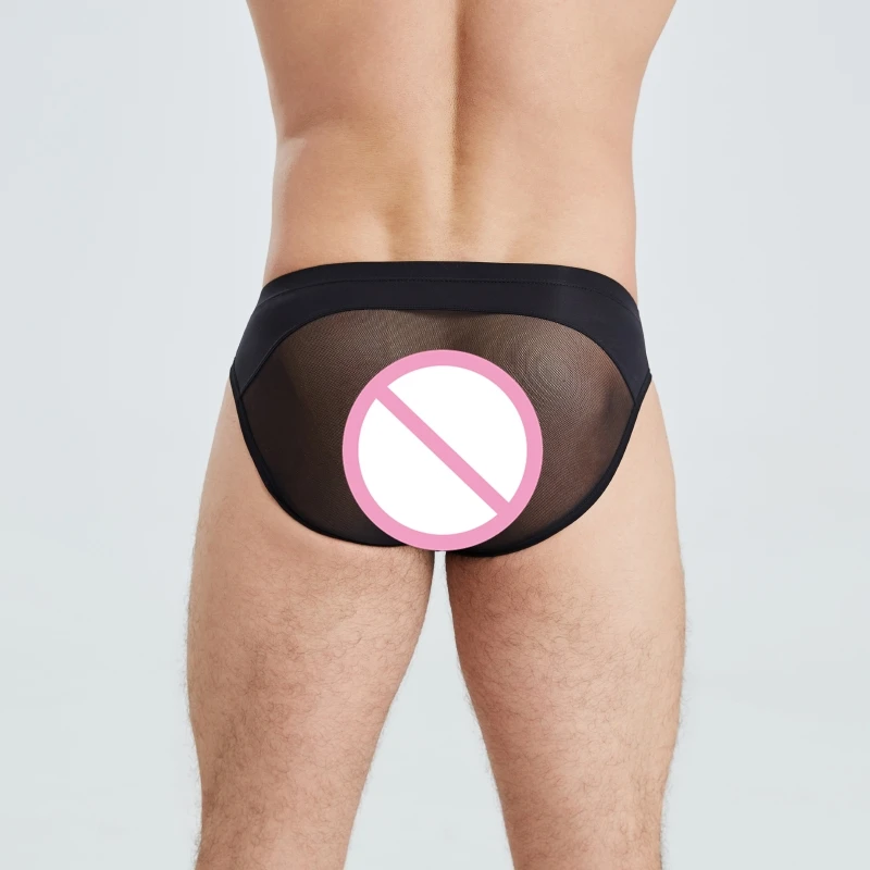 Мужские сексуальные трусы AIIOU для геев прозрачные сетчатые с низкой талией