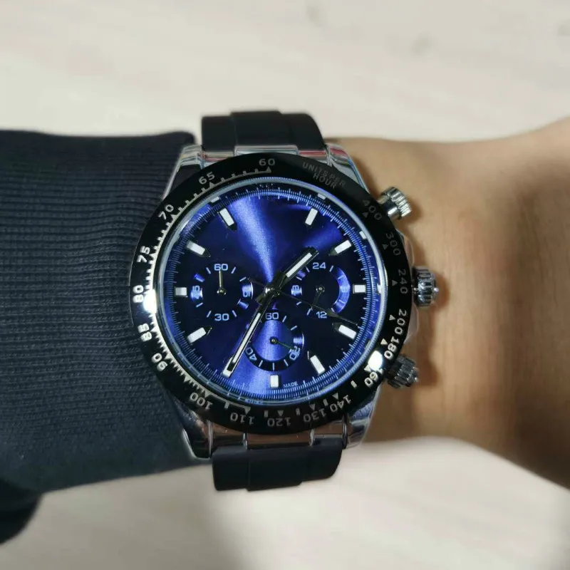 

Fashion Casual Watches 2021 New Luxury Cool Men's Watch Stainless Steel Case Rubber Strap Quartz Wristwatches Relogio Masculino