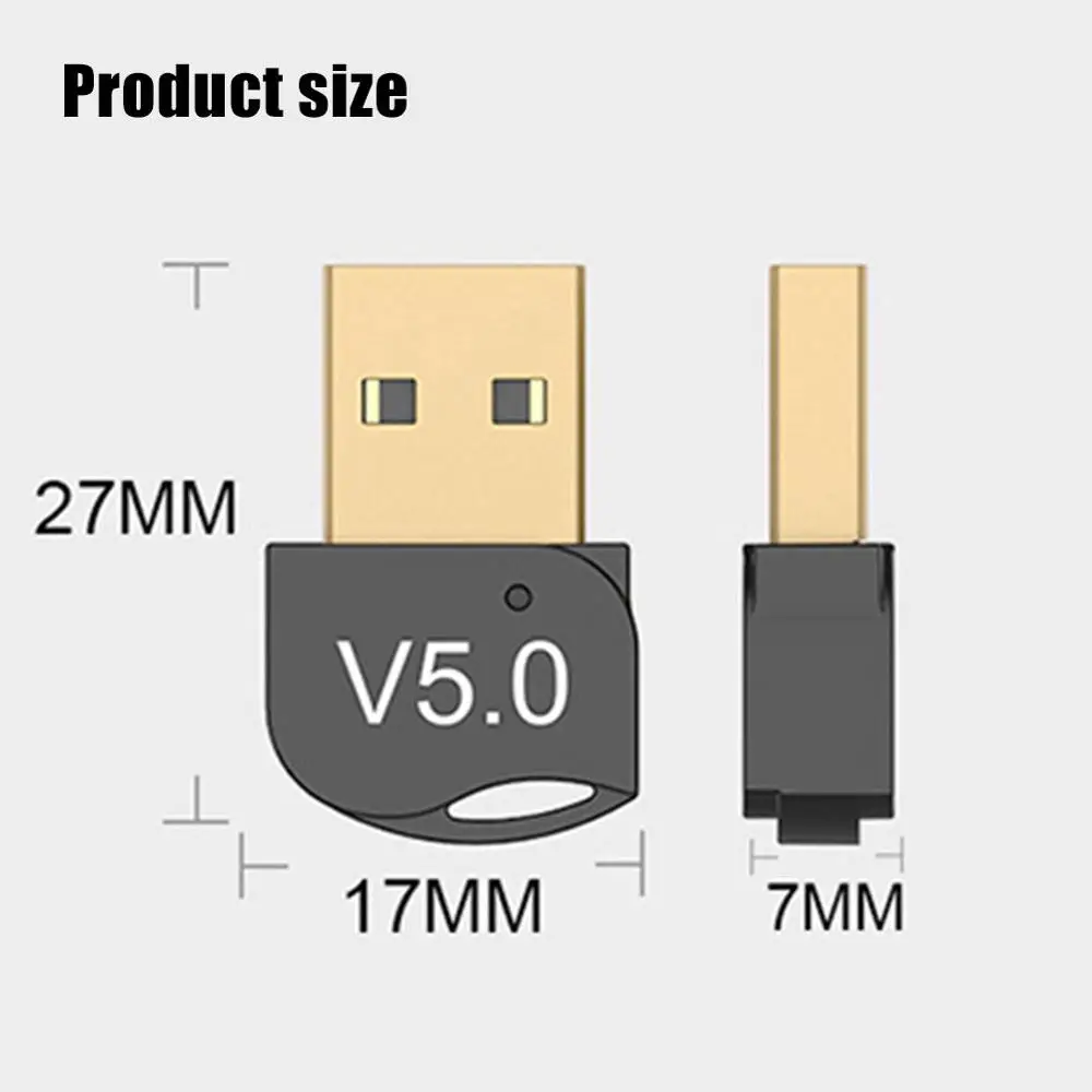 USB Bluetooth адаптер 5 0 аудио приемник поддерживает Win8/10 компьютер беспроводной