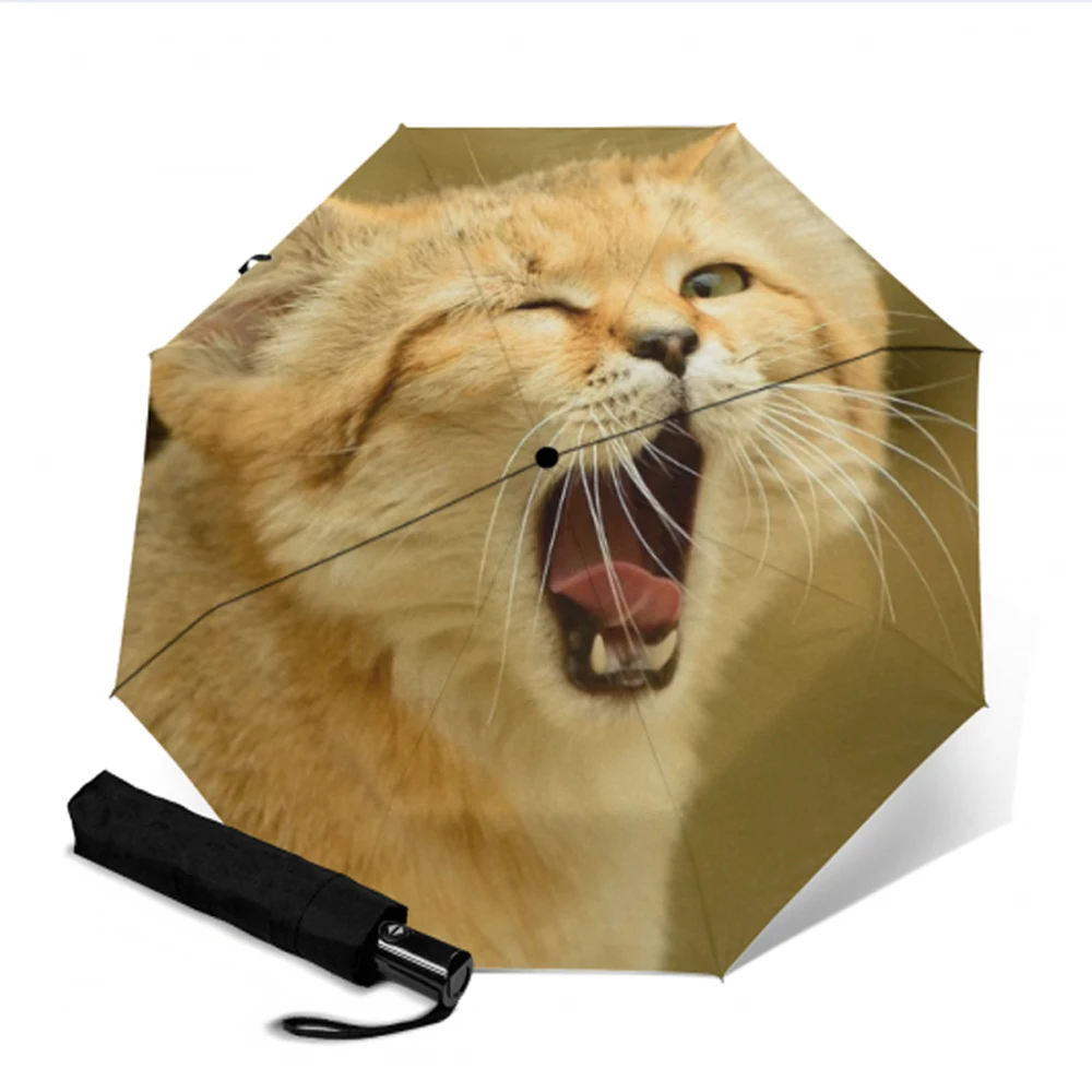 

Открытый Parapluie водонепроницаемый полностью автоматический зонт компактная защита анти-УФ три складные солнцезащитные зонты для мужчин и ж...