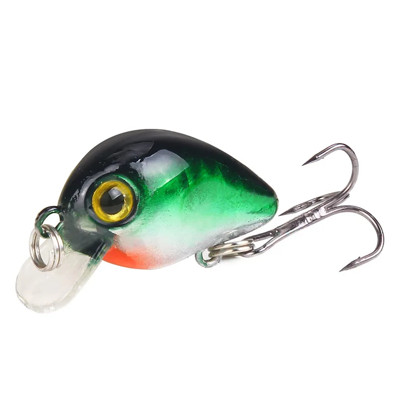 

1 Pcs Color Fan Rock little fat man bait 3cm plastic simulation Fish Hard Bait