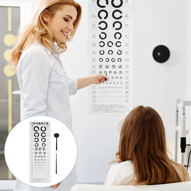 

1 Set Professional Visual Chart Vision Chart Eye Chart for Eye Exam Visual Testing Vision Exam