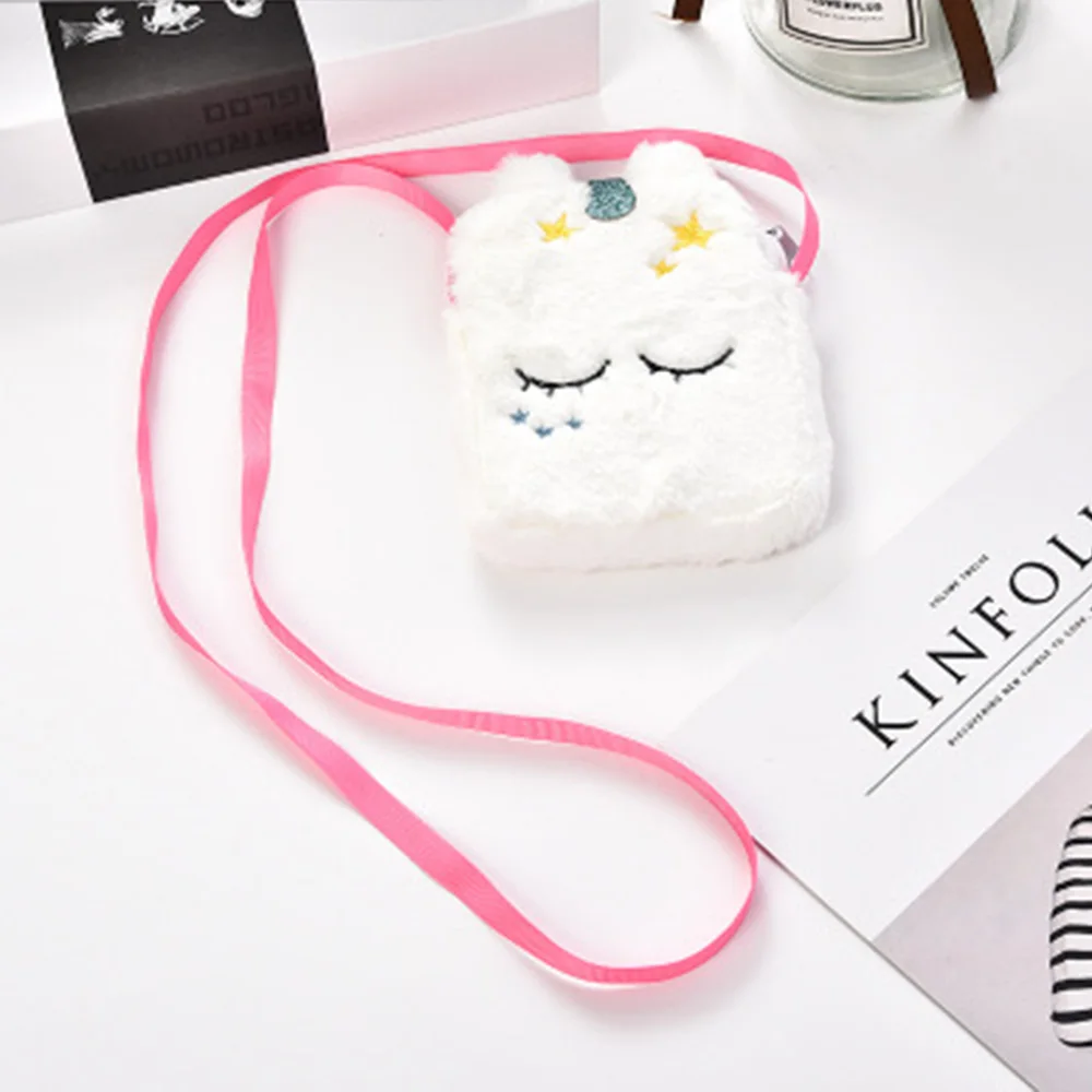 

Unicorn Coin Purse Cute Plush Wallet Kids Girls Clutch Embroidered Bag Key Earphone Organizer Children Wallet Gift