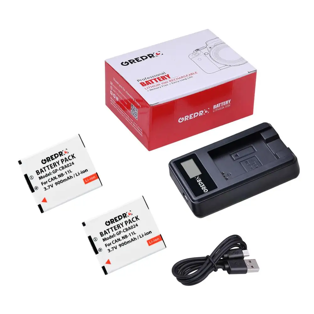 NB-11L NB11L NB 11L батарея с ЖК-зарядным устройством USB для Canon IXUS 125 240HS A3400 A4000 A2300 A2400 z1 |