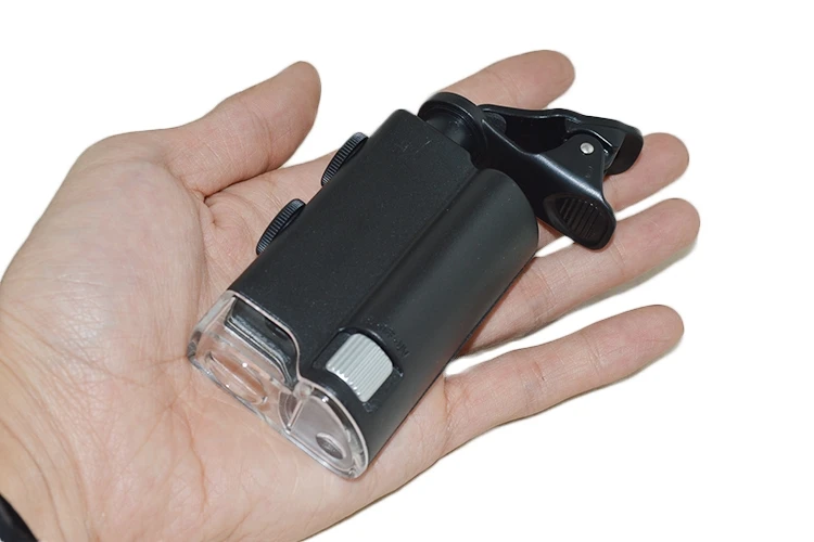 Портативный ручной микроскоп 60x 100x мобильный телефон с подсветкой