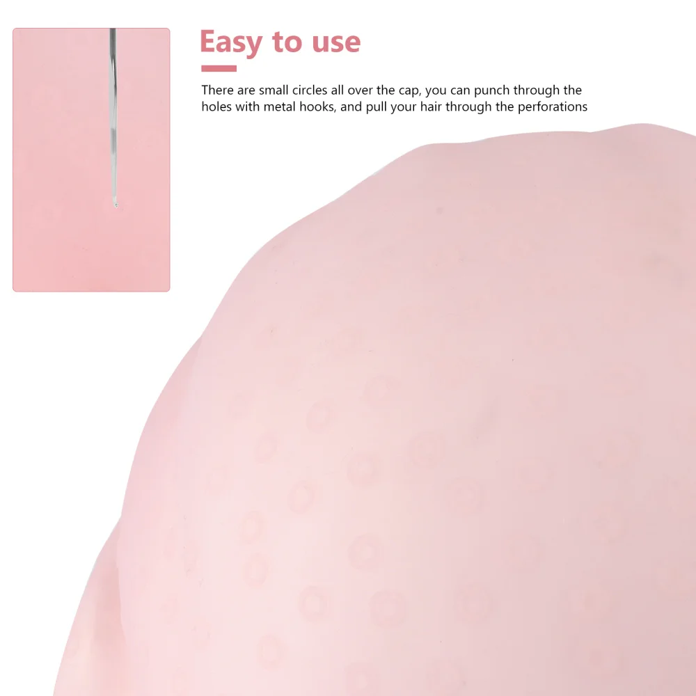 

1Pc Silicone Hair Highlight Cap Reusable Hair Coloring Cap Salon Hair Dye Hat