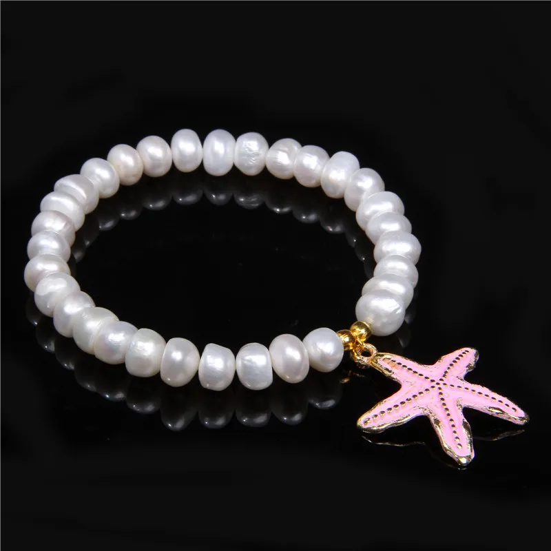 Boho Shell& пресноводный жемчуг браслет Seashell Cowry Shell Conch браслет для женщин ювелирные изделия мала-йога пляж
