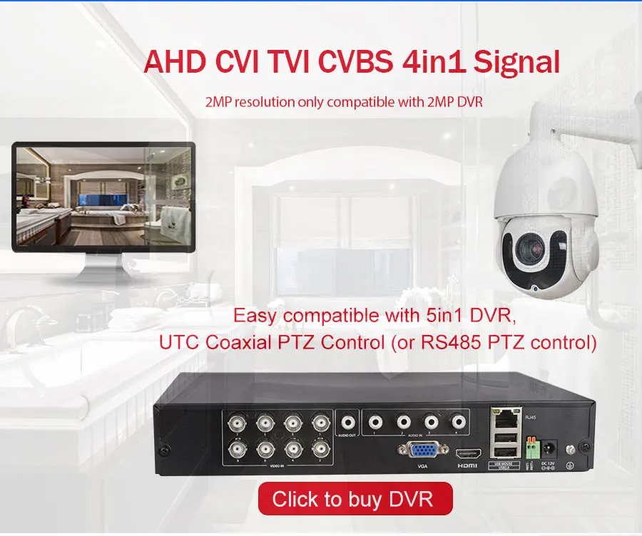 Безопасность IP66 наружная скоростная купольная PTZ камера AHD 1080P CVI TVI CVBS 4в1 2MP 960H 30X зум коаксиальный PTZ контроль IR 150 м RS485