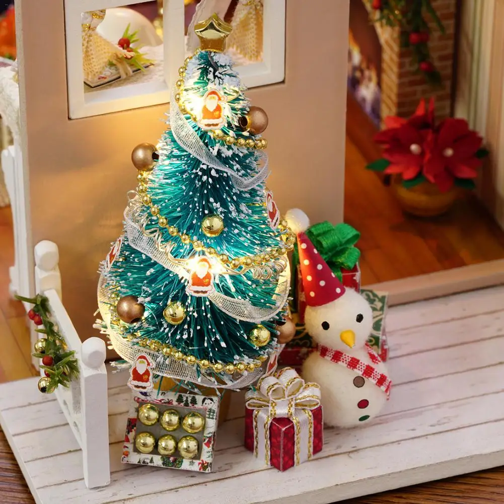 

DIY Dollhouse Three-dimensional Assembly Attic Miniature House Handmade Mini Home Model Kit For Children Holiday Birthday Gifts