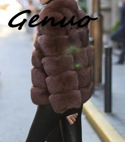 Women Winter 2019 Luxury Faux Fur Jackets Coats Shaggy Thicken Warm Outerwear Overcoat Ins Fashion High Street Fake Fox Fur Coat