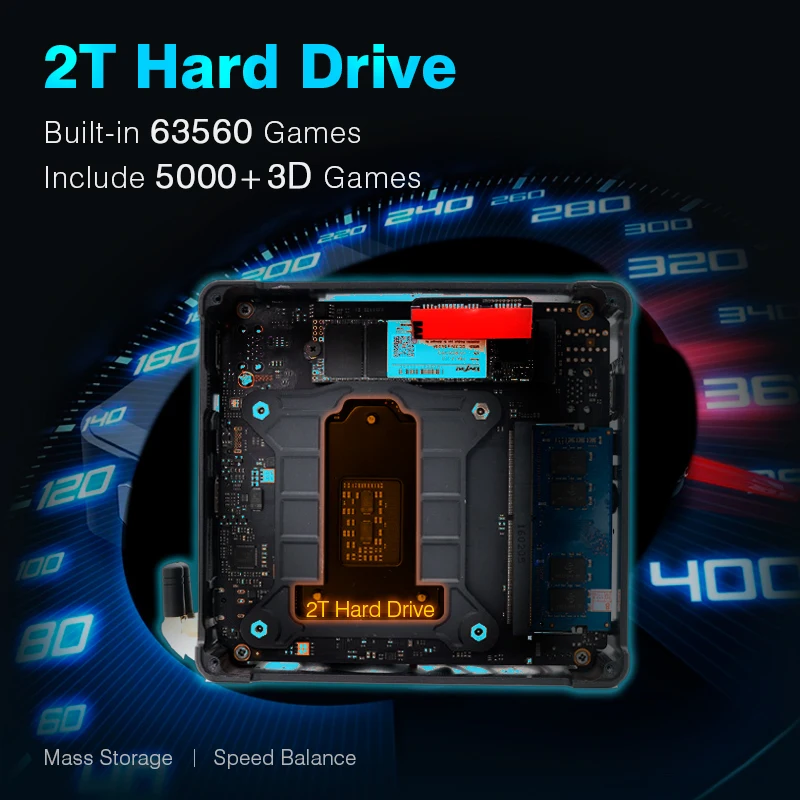 Super Console PC Box WIFI Retro Video Game Console Windows 10 Pro With 63000Game Mini PC Console 4K HD For PS2WIIWIIUGAMECUBE