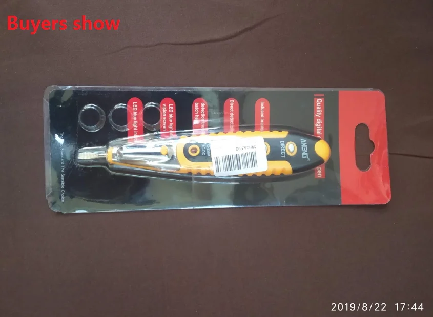 

Digital Voltage Indicator AC/DC 12-250V LCD Digital Display Voltage Test Pen with LED Test Lighting Electrical Screwdriver Pen