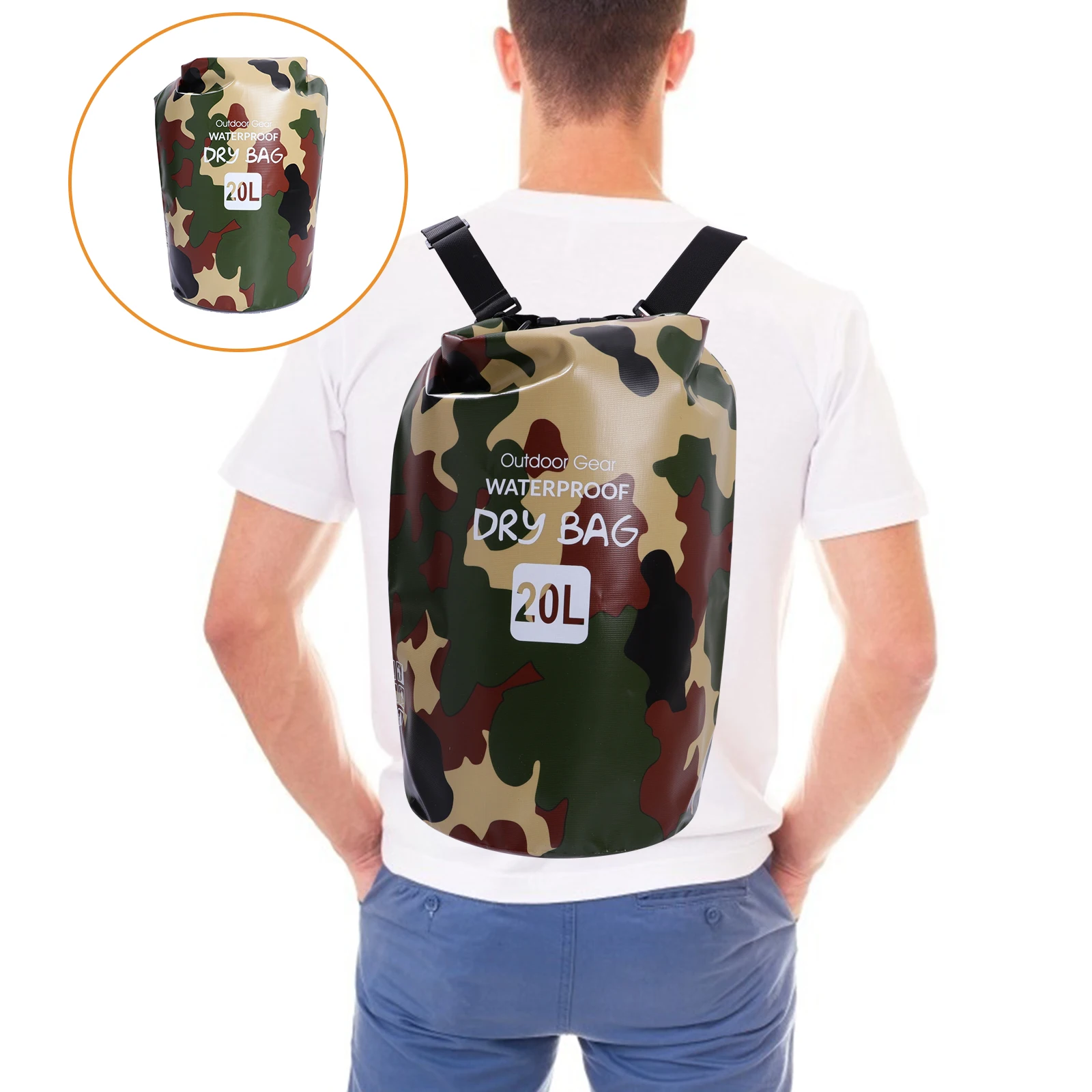 

1pc Waterproof Portable Outdoor Lightweight Storage Bag Camping Bag for Swimming