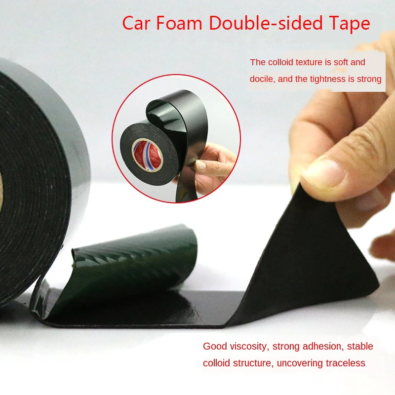Черный губка пены лента автомобильной двухсторонняя поролоновая клейкая черная