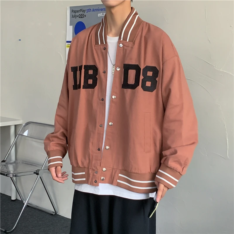 Мужские куртки размера плюс парные осенние простые свободные уличные костюмы с