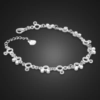 birthday gift fashion cute mickey girl bracelet simple 100 925 sterling silver women bracelet wholesale solid silver jewelry